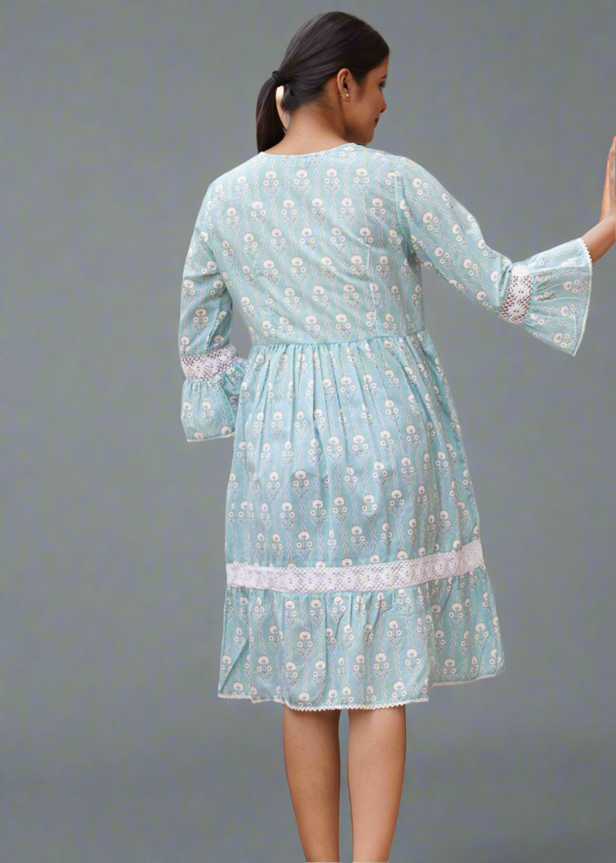 BREEZY ELEGANCE IN EVERY STITCH COTTON SHORT DRESS