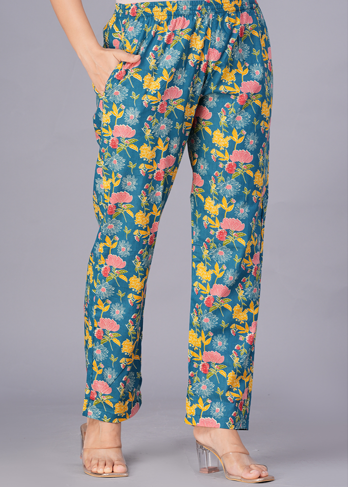 ELEGANTLY STYLISH FLORAL COTTON CO-ORD SET