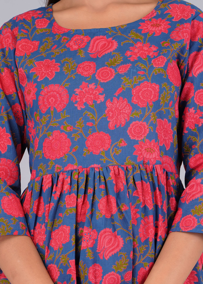 CHARMING PEPLUM HAND BLOCK COTTON CO-ORD SET