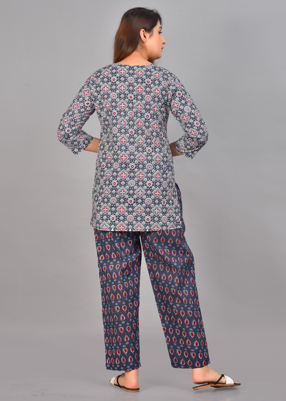 RAJASTHANI AJRAK PRINT COTTON CO-ORD SET