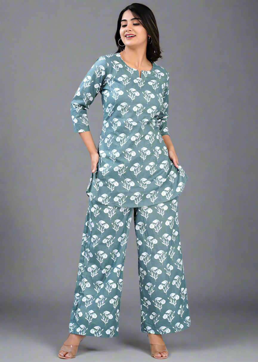 LOOSE AND COMFY JAIPURI PRINTED COTTON CO-ORD SET