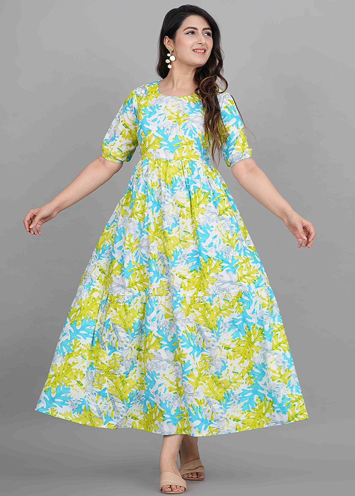 CELEBRATING MOTHERHOOD FULL LENGTH COTTON MATERNITY NURSING DRESS