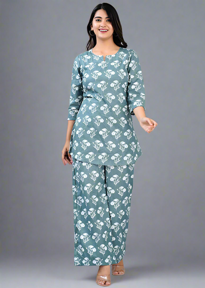 LOOSE AND COMFY JAIPURI PRINTED COTTON CO-ORD SET
