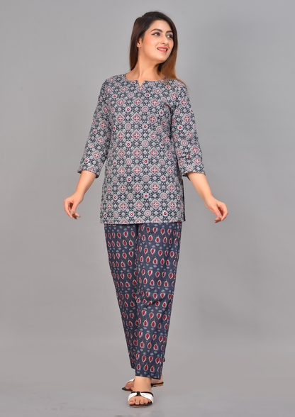 RAJASTHANI AJRAK PRINT COTTON CO-ORD SET