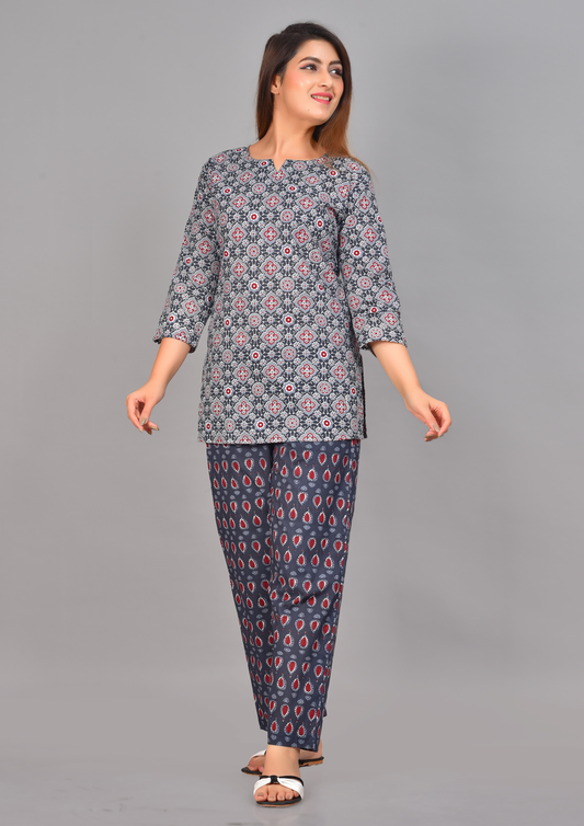 RAJASTHANI AJRAK PRINT COTTON CO-ORD SET