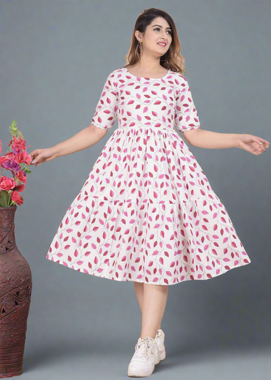PINK CUTE COTTON SUNDRESS