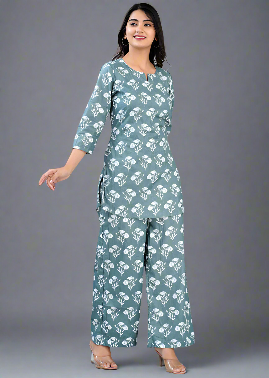 LOOSE AND COMFY JAIPURI PRINTED COTTON CO-ORD SET