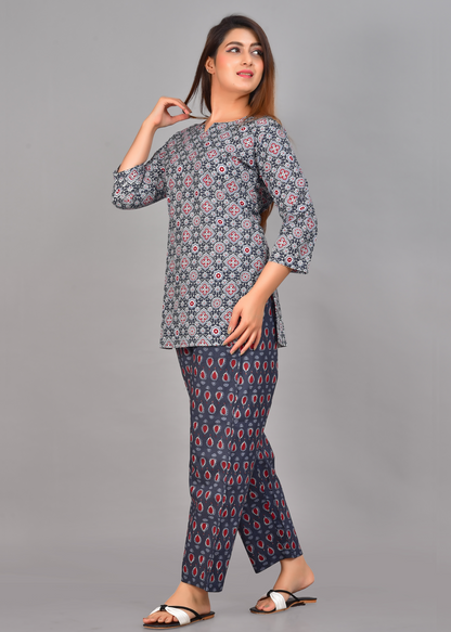 RAJASTHANI AJRAK PRINT COTTON CO-ORD SET